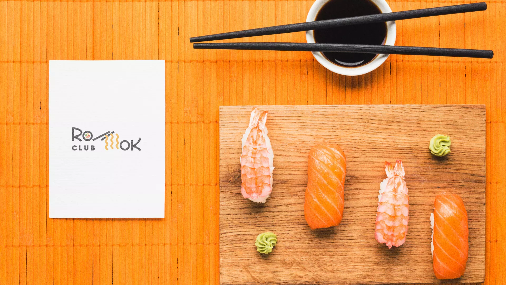 Создание логотипа суши-бара «Roll Wok Club» в Всеволожске